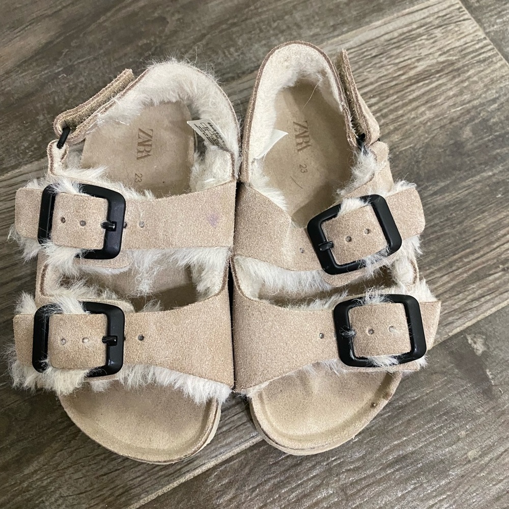 Zara Furry Sandals